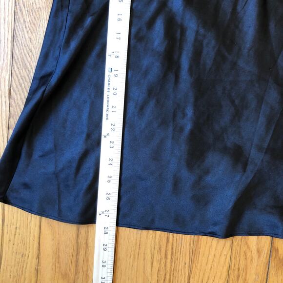 Victoria's Secret NWOT Vintage 1990s Women's Satin Black Lacy Slip Nightgown M - Picture 3 of 7